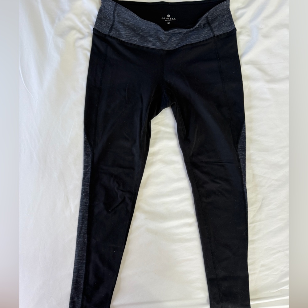 Athleta Women's Black and Gray Leggings